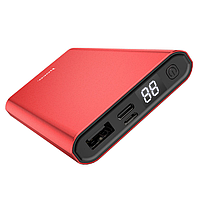 Ультра тонкий Повербанк HOCO Resourceful J68 10000mAh |1USB / Micro / Type-C / 2A| Красный