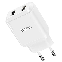 Сетевое зарядное устройство для телефона HOCO Speedy N7 |2USB 2.1A| Белый