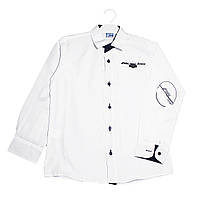 Сорочка юніор біла вставка на кишені (від 10 до 13 років) - арт.1462364196