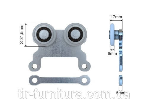 Ремонтний ролик тента Ø31,5x6x17 KOGEL-KRONE, фото 1