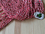 Авоська біло-червона, універсальна сумка ручної роботи на кожен день - Розмір M, фото 3