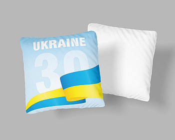 Декоративна подушка для сублімації тематична "UKRAINE 30" UA0108
