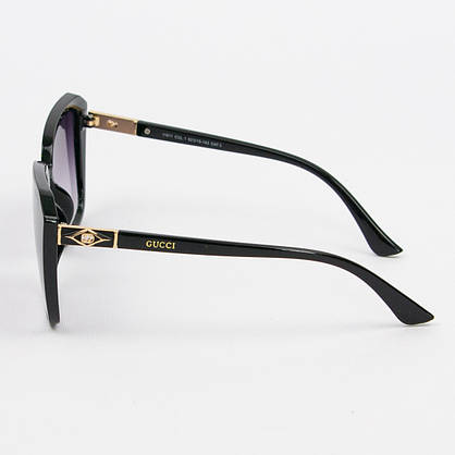 Жіночі брендові сонцезахисні окуляри GUCCI (арт. 11611) чорні, фото 5