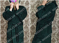 Халат махровий жіночий запах з капюшоном р. 42-50