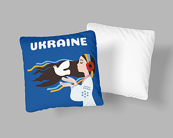 Декоративна подушка для сублімації тематична "UKRAINE 30" UA0109