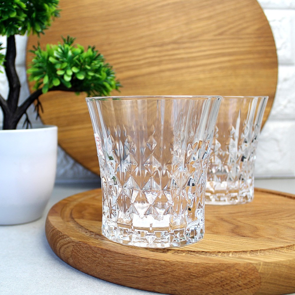 Набір низьких стаканів з кришталевого скла Eclat Lady Diamond 270 мл 6 шт (L9747)