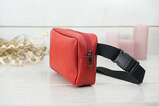 Шкіряна сумка Модель №58, натуральна шкіра італійський Краст, колір Червоний, фото 2