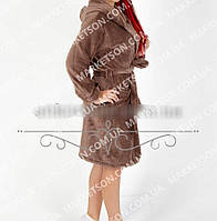 Халат махровий жіночий запах з капюшоном р. 42-50