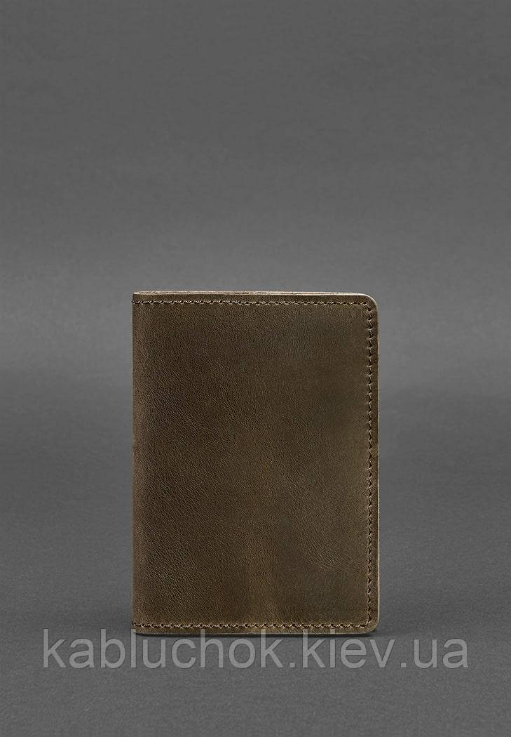 Шкіряна обкладинка для паспорта 1.3 (9 кольорів на вибір), фото 1