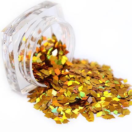 Ромбики для декору золота голограма, фото 1