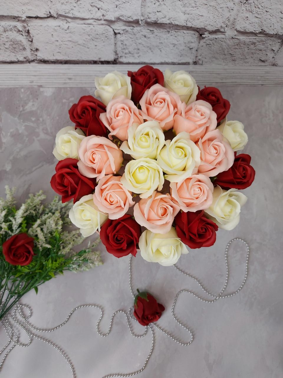 Букет мильних троянд, композиція квіти з мила, подарунковий набір троянди з мила ПРЕМІУМ якість