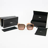Женские брендовые солнцезащитные очки DIOR + футляр (арт. 11310) оранжевые