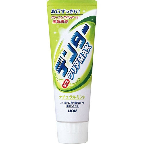 Lion Denter Clear MAX Spare Mint Зубна паста з фтором і мікро гранулами від карієсу, м'ята-фрукти, 140 г, фото 1