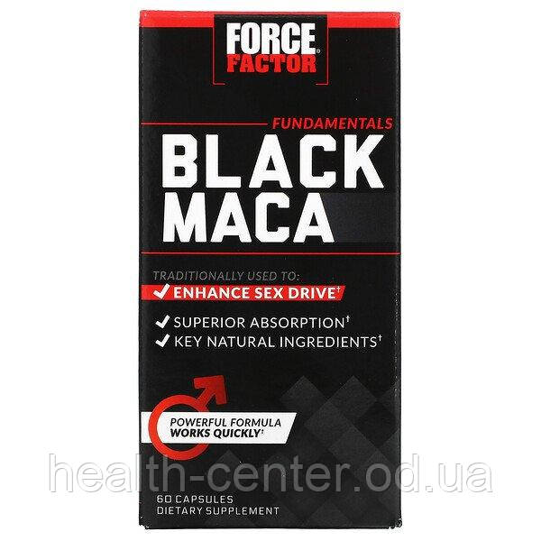 Чорна мака 500 мг 60 капс для чоловіків (для чоловічої сили та потенції) Force Factor USA