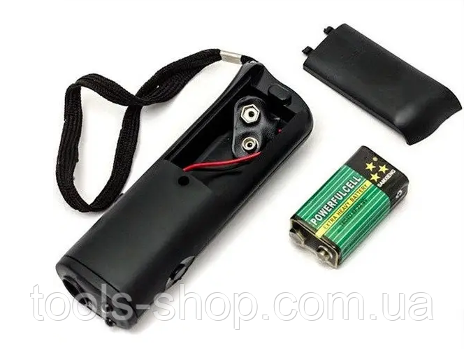 Ультразвуковий відлякувач собак з ліхтариком AD-100 від бродячих агресивний собак або для дресування, фото 1