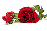 Троянда-гілка, 73 см, штучна квітка червона, тканина, пластик (630027), фото 2