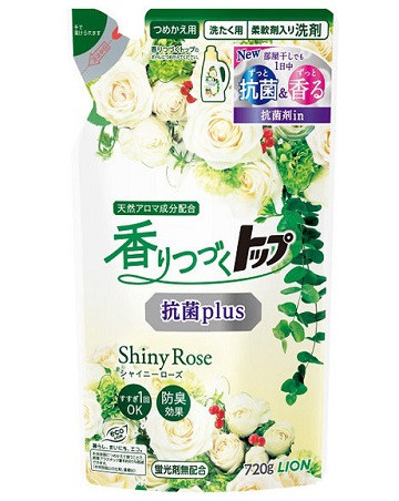 Lion Top Shiny Rose Антибактеріальний рідкий засіб для прання з ароматом білих троянд, поповнення 720 мл