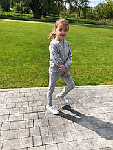 Спортивний костюм для дівчаток (зростання 104-122 см) 104, Світло-сірий