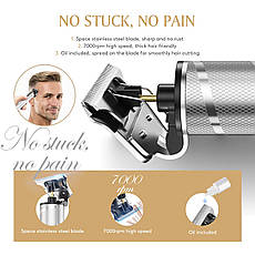 Тример для окантовки і стрижки бороди HairTrimmer Cordless Skeleton, Silver (HT7870S), фото 5