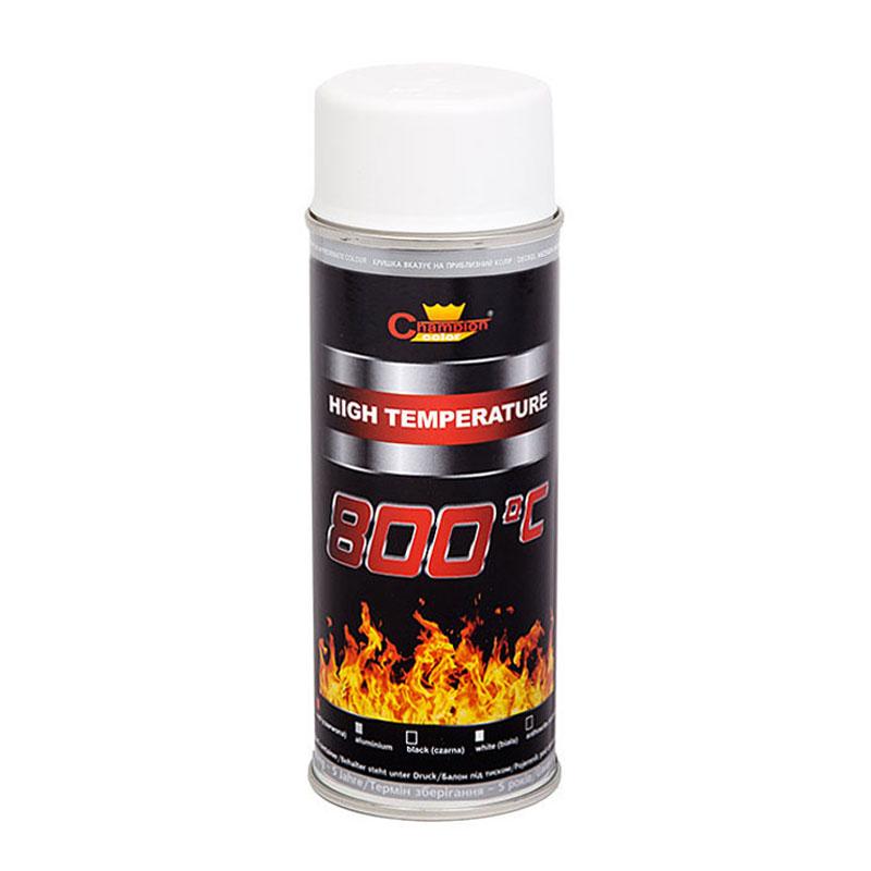 Аерозольна термостійка фарба Champion +800 °C (біла)