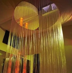 Световой дождь с фиброоптического волокна 100 волокон диаметром 55 см