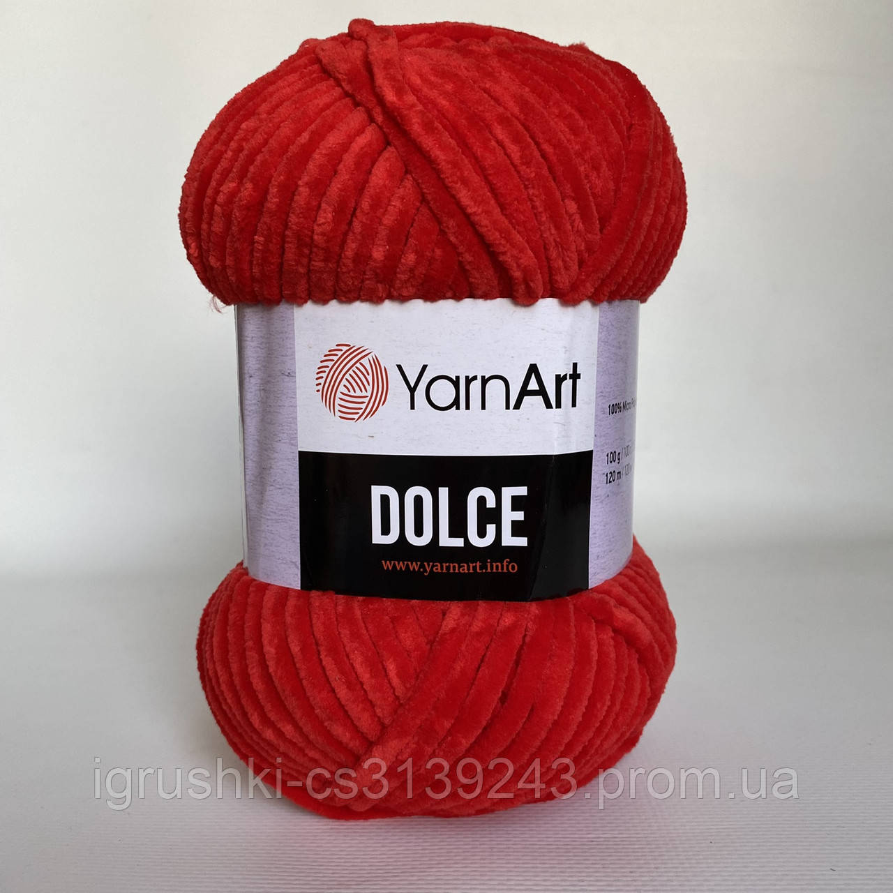 Плюшевая пряжа YarnArt Dolce 748 (ЯрнАрт Дольче) Красный
