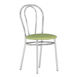 Стілець для кафе TULIPAN chrome (ТЮЛЬПАН хром) з м'яким сидінням і металевою спинкою, фото 1