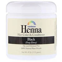 Rainbow Research, Хна, 100% рослинна фарба для волосся кондиціонер, перська чорний, порошок 113 г