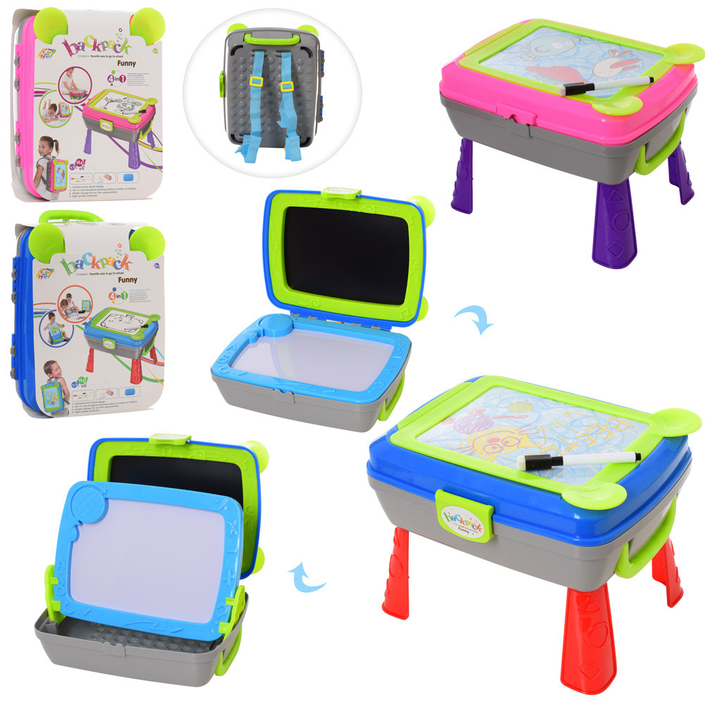 Детский Мольберт Трансформер 4в1 (досточ.д/рисов/стол/рюкзак) YM771-2 ...