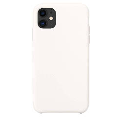 Силіконовий чохол Silicone Case White білий для iPhone 11 відкритий низ