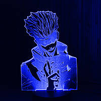 Акриловый светильник-ночник Сатору Годзе (Satoru Gojo) синий tty-n000592