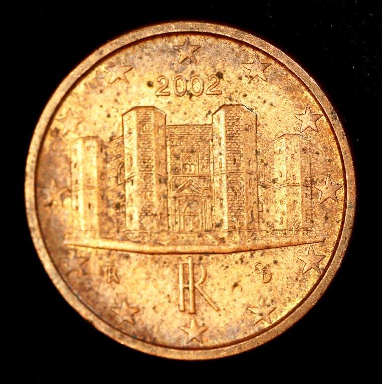 Монета Італії 1 євроцент 2002-13 рр., фото 1