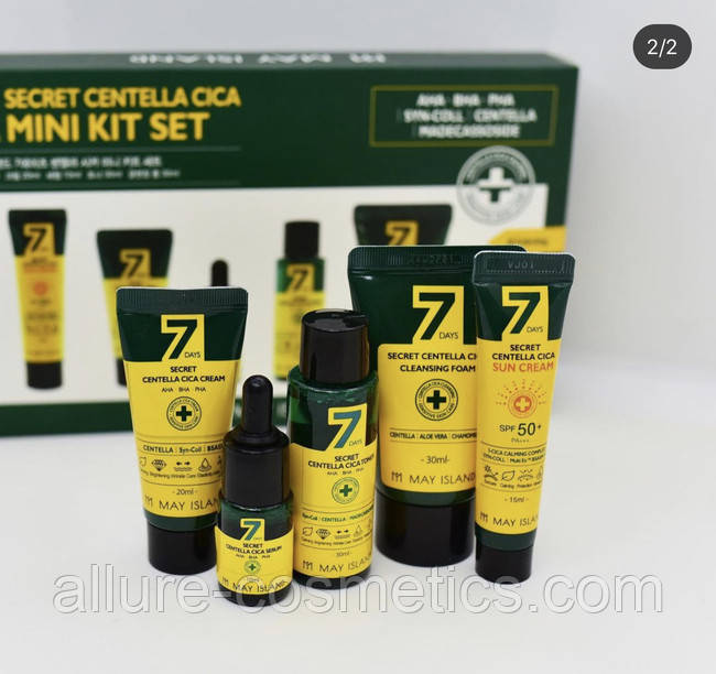Набір засобів для проблемної шкіри обличчя MAY ISLAND 7 DAYS SECRET CENTELLA CICA MINI KIT SET 5