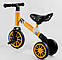 Триколісний велосипед 2 в 1 для дітей Жовтий Best Trike велобіг від 1,5 років, метал рама, піна колесо, фото 4