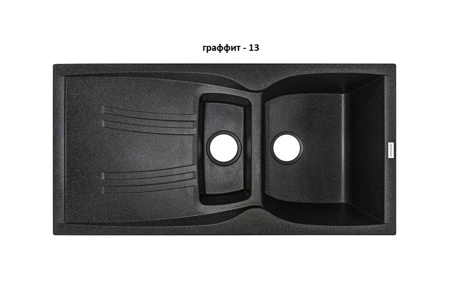 Гранітна плита, мийка Adamant NEW LINE PLUS ГРАФІТ-13, фото 1