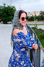 Хустка жіноча з натурального шовку 100*100 (55602)