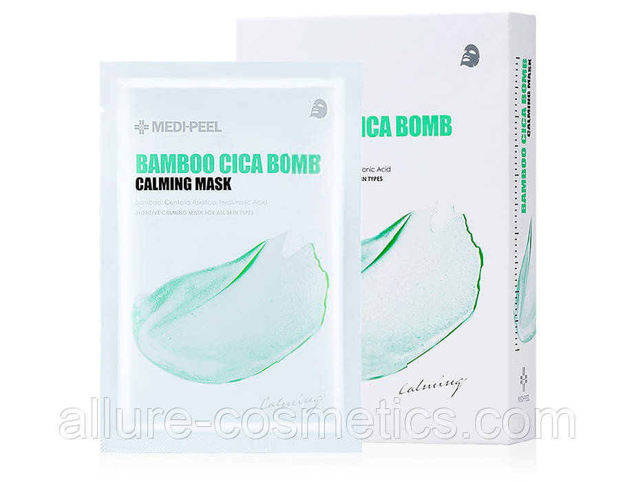 Заспокійлива тканинна маска з центеллой і бамбуком MEDI-PEEL Bamboo Cica Bomb Calming Mask