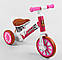 Триколісний велосипед для дівчаток 2 в 1 Рожевий Best Trike велобіг від 1,5 років, метал рама, піна колесо, фото 3
