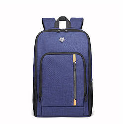 Тканинний міський рюкзак Golden Wolf GB00364 для ноутбука до 15,6, USB портом і отвором для навушників, 25л Синій