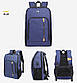 Тканинний міський рюкзак Golden Wolf GB00364 для ноутбука до 15,6, USB-портом і отвором для навушників, 25 л Синій, фото 2