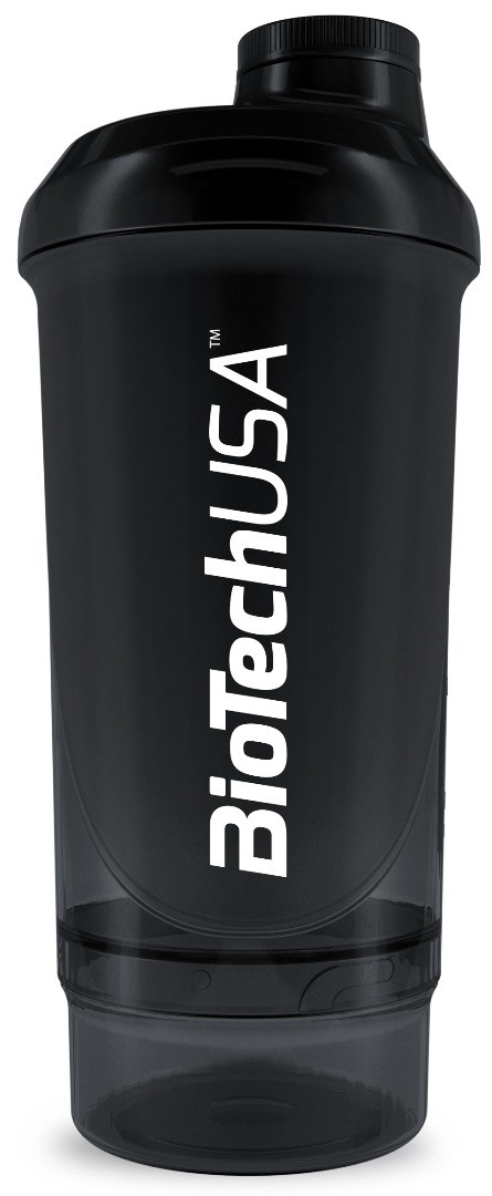 Шейкер Wave+ Compact shaker BioTech 500 мл + 150 мл Чорний