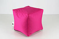 Детское бескаркасное кресло пуфик кубик 25х25, розовое