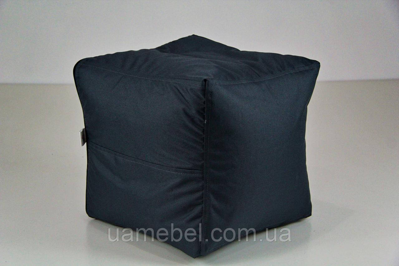 Дитяче безкаркасне крісло, пуф, сіре