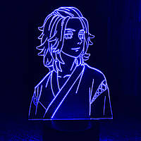 Акриловый светильник-ночник Манджиро Сано (Manjiro Sano) синий tty-n000543