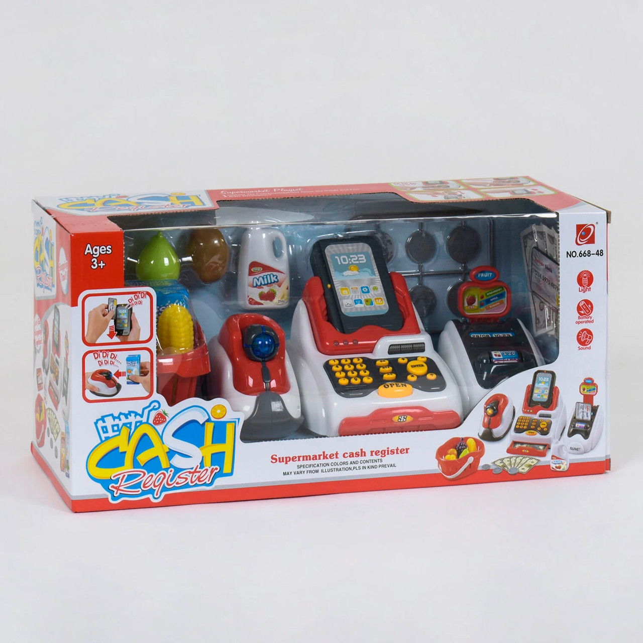 Дитячий ігровий набір касовий апарат зі звуком світловими ефектами 668-48
