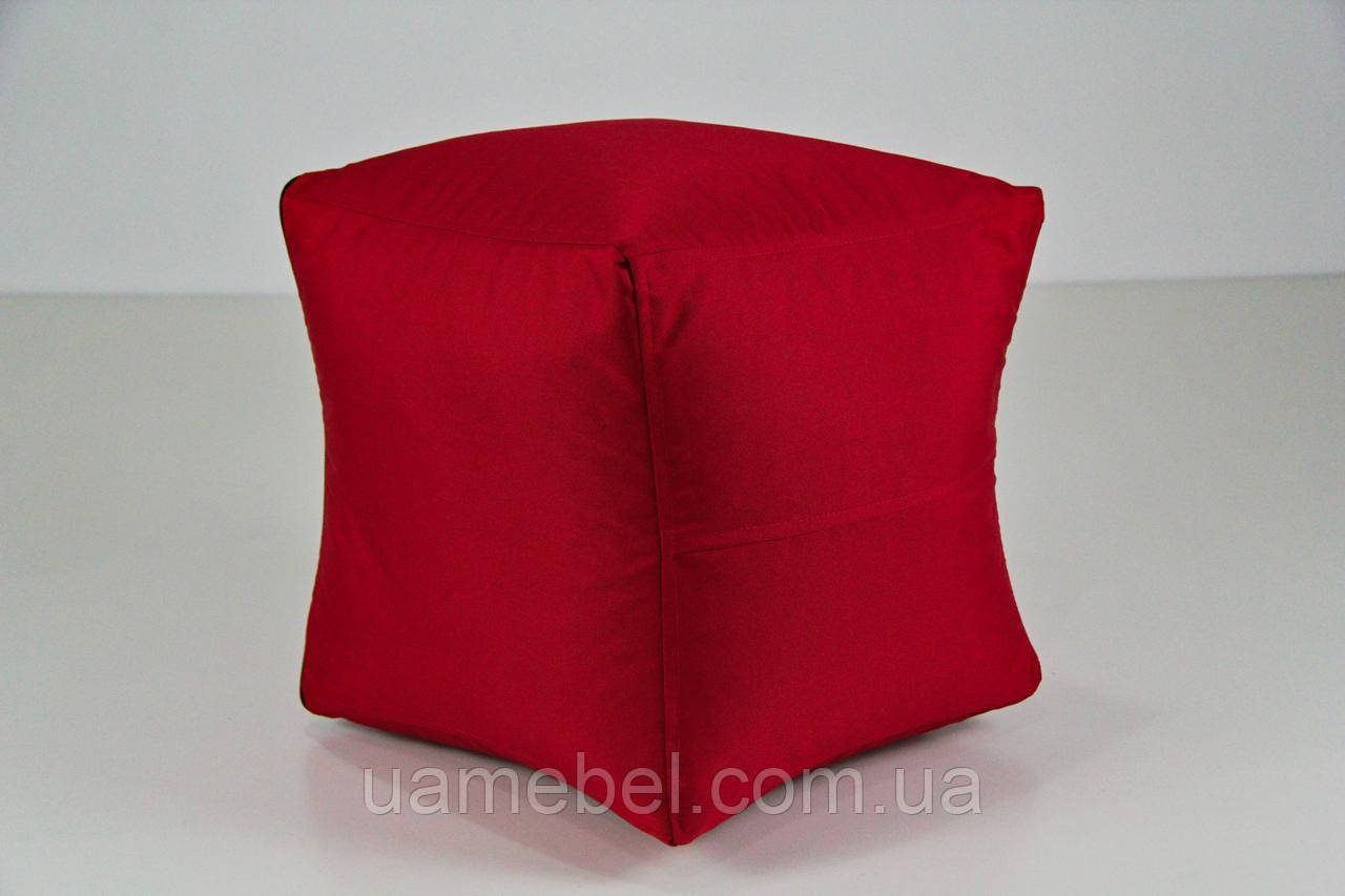 Дитяче безкаркасне крісло, пуф, червоне