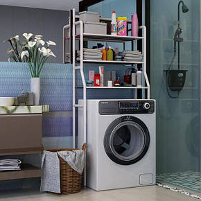 Стелаж для зберігання над пральною машиною Laundry Rack Білий, фото 1
