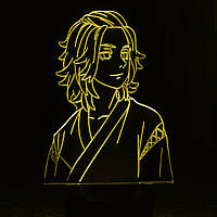 Акриловый светильник-ночник Манджиро Сано (Manjiro Sano) желтый tty-n000546