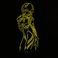 Акриловый светильник-ночник Рей Аянами (Rebuild) желтый tty-n000560