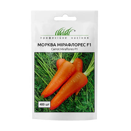Морква Мірафлрес F1 насіння, 400 насіння — середньосстиглий гібрид моркви типу Шантане, фото 1